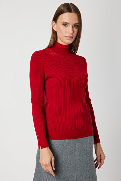 ON Tulle Detailed Ribbed Knit Sweater