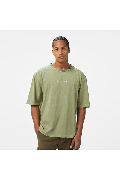 United 4 UNITED4 Erkek Haki T-Shirt