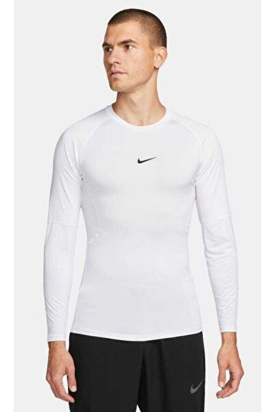 Nike Sports T-Shirt Pro Dri Fit Tight Top Ls Pro Gym Long Sleeve T-Shirt Slim Fit T-Shirt