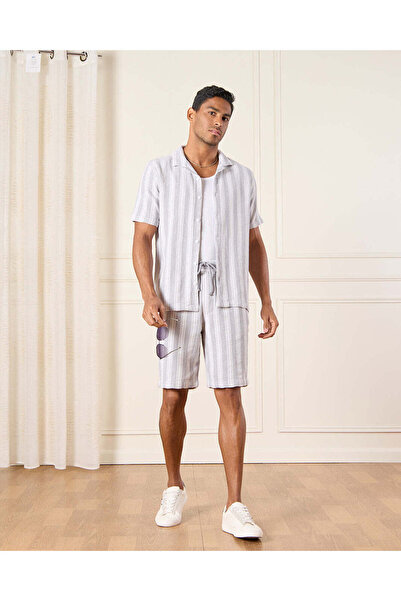 REDTAG Men Grey Jacquard Shirt