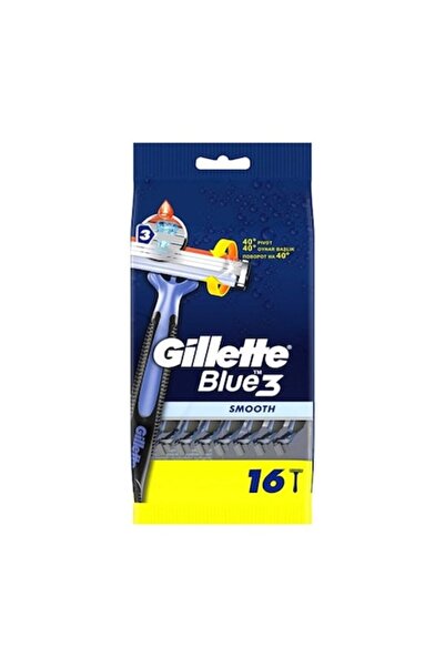 Gillette Lamă de ras de unică folosință Blue3 Smooth, 16 bucăți