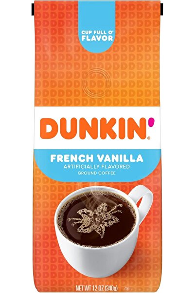 Dunkin قهوة دانكن الفرنسية المطحونة بنكهة الفانيليا، 340 غرام