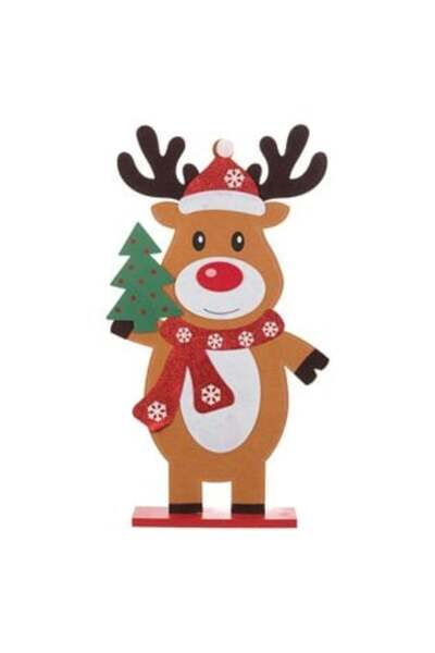 OEM Figurină decorativă ren din fetru 35,5 x 5 x 64 cm