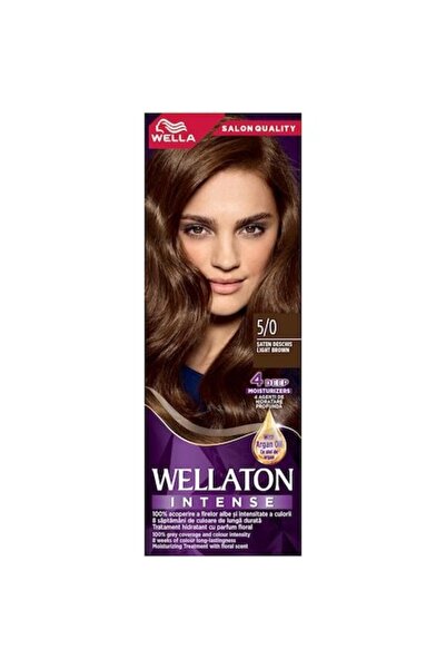 Wella Vopsea de păr permanentă Wellaton - Satin deschis (5/0), 110ml