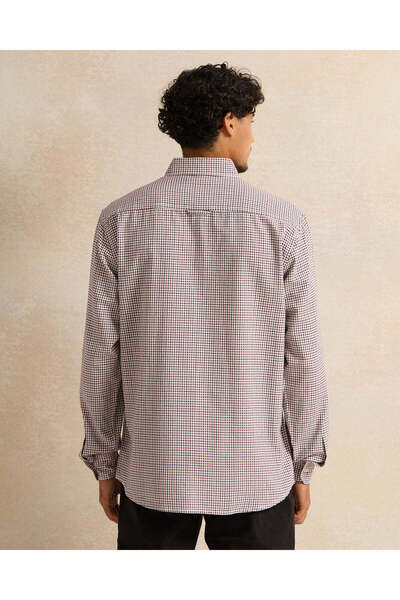 REDTAG Men Beige Checkered Casual Shirt