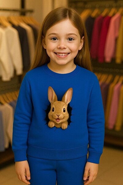 playwear Μακρυμάνικο φούτερ με λαιμόκοψη ποδηλάτου, με σχέδιο μίνι κουνελιού,...