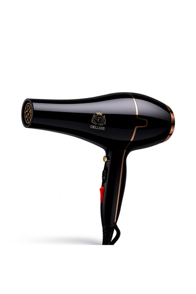 Deluxe 2400W Professional Hair Dryer - High-Performance (Black/Rose Gold)