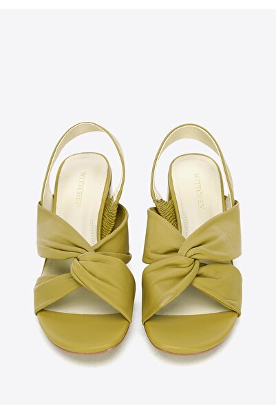 Wittchen Sandale damă din piele moale cu toc verde