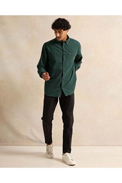 REDTAG Men Green Casual Shirt