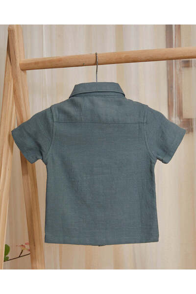 REDTAG Infant Boys Charcoal Shirt