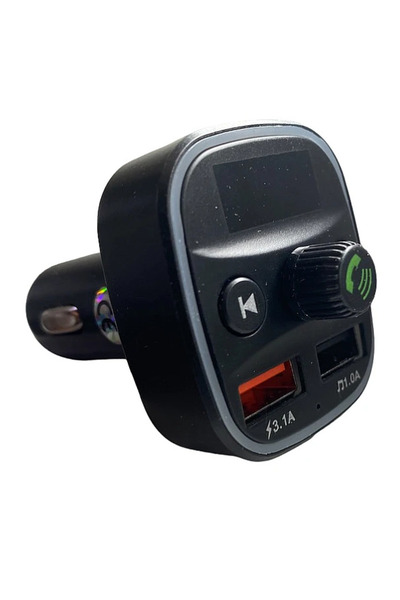 Ruan Xd8 Car FM Modulator with Bluetooth Function Bt Mod with Two Usb MicroSd Ports Black