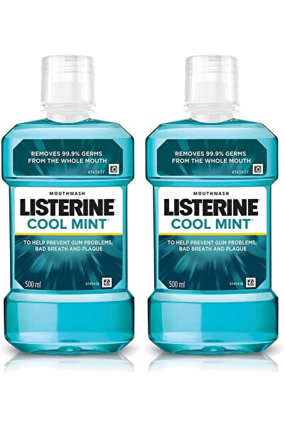 Listerine Listerine Fresh Mint Mouthwash, 2 x 500ml - 24-hour protection, fresh mint flavor