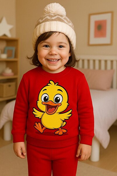 playwear Μακρυμάνικο φούτερ με λαιμόκοψη ποδηλάτου με σχέδιο HAPPY CHICK, με ...