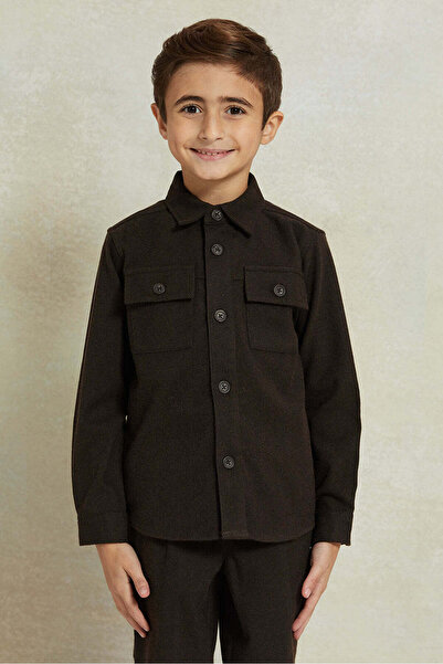 REDTAG قميص بني منسق للأولاد