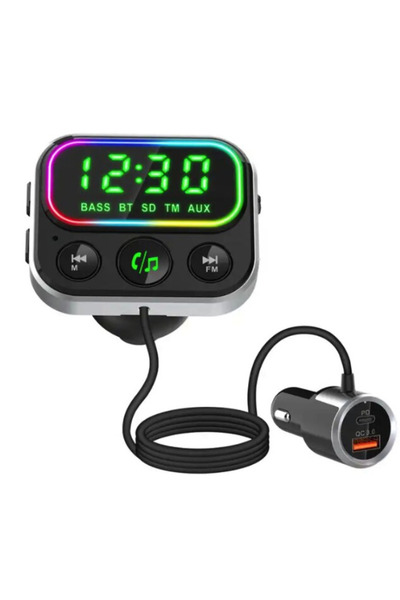 PRİZE Modulator Car FM Transmitter BC79 Bluetooth QC 3.0 black