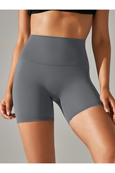 Choice M Mid Grey Women Sports Short Yoga Legging Shorts Squat Proof High Waist Fitness Tight Shorts Quick