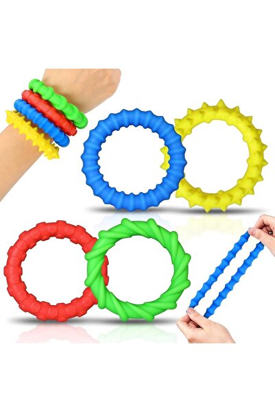 Fidget Jucarie Fidget, set 4 bratari senzoriale