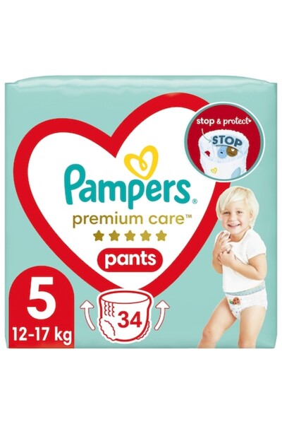 Pampers Pachet Value Chilot Premium Care, mărimea 5, 12-17 kg, 34 buc.