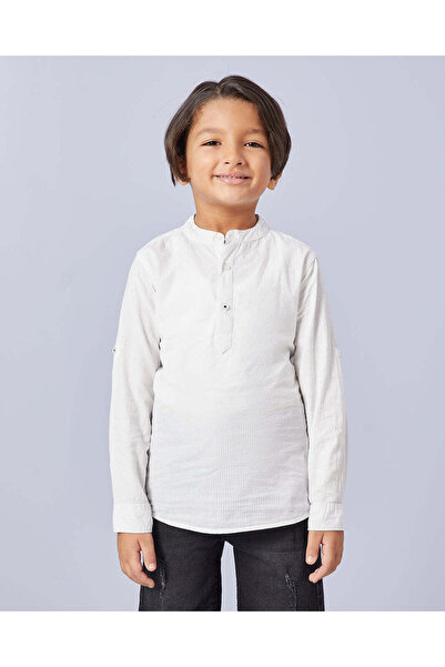 REDTAG قميص أبيض كاجوال للأولاد