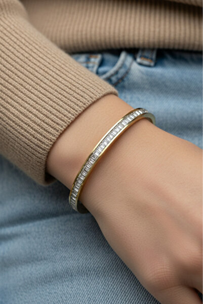 Modacaprea Çelik Su Yolu Kadın Kelepçe Bileklik – 19 Cm Kelepçeli Bileklik | ...