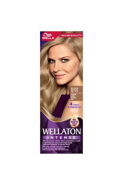 Wella Vopsea de păr permanentă Wellaton Aurum de toamnă 8/03, 110 ml