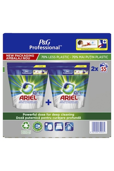 Ariel Professional Capsule detergent de rufe all-in-1 PODS, 110 spălări