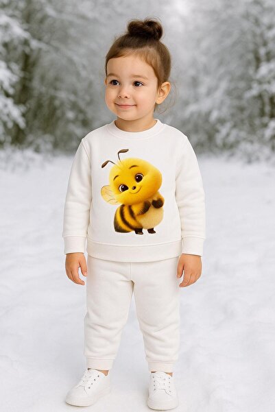 playwear Μακρυμάνικο φούτερ με λαιμόκοψη ποδηλάτου, χαριτωμένο με σχέδιο μέλι...