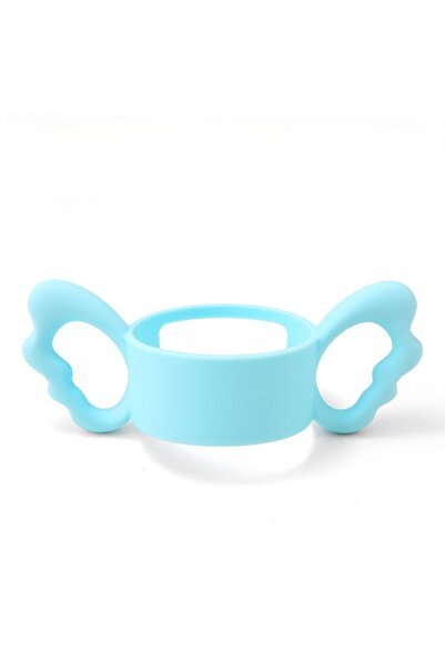 Choice Blue 6cm Diameter Angle Wing Silicone Handle Elastic for Baby Bottle Soft Material Anti-drop Safe t