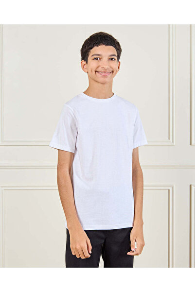 REDTAG Senior Boys Beige Shirt With White T-Shirt Set (2 Piece)