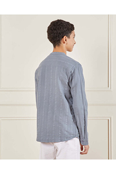 REDTAG Senior Boys Grey Shirt With T-Shirt Set (2 Piece)