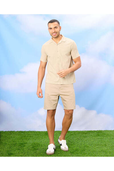 REDTAG Men Beige Textured Casual Shirt