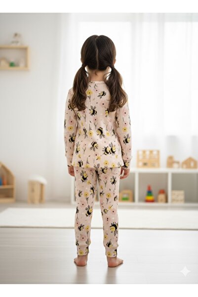 MİNİKO KİDS New Season Girls Boys Children's Ribbed Cotton Pajama Set