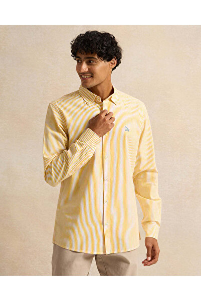 REDTAG قميص رجالي مخطط باللون الأصفر