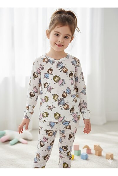 MİNİKO KİDS New Season Girls Boys Ribbed Cotton Pajama Set
