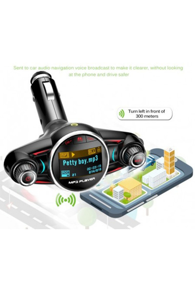 PRİZE BT08 Bluetooth 5.0 EDR A2DP Car FM Transmitter Modulator