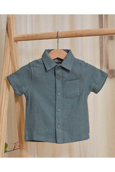 REDTAG Infant Boys Charcoal Shirt