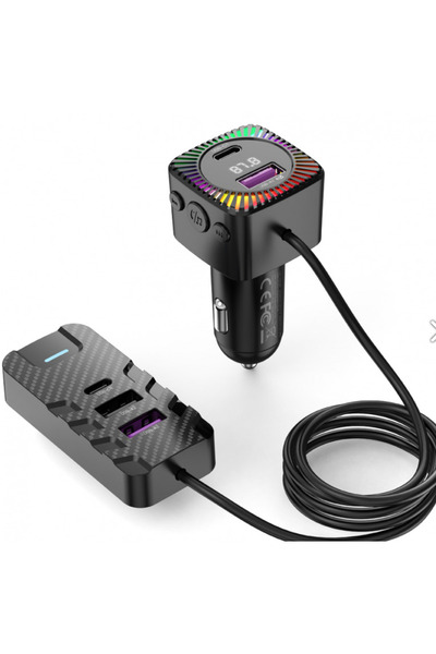 PRİZE FM Modulator Bluetooth CSII with 2 x USB C and 3 x USB A