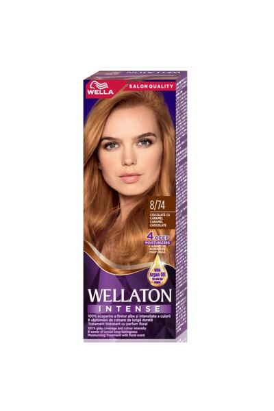 Wella Wellaton Permanent Hair Dye Chocolate with Caramel 8/74, 110 ml
