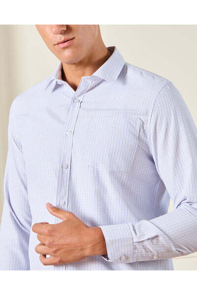 REDTAG Men Blue Plain Formal Shirt
