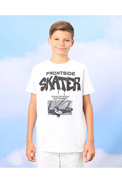 REDTAG Senior Boys Blue Oxford Shirt With White T-Shirt Set (2 Piece)