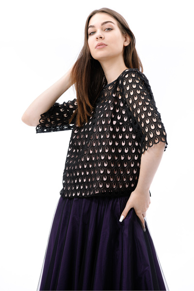 RVL black blouse for women