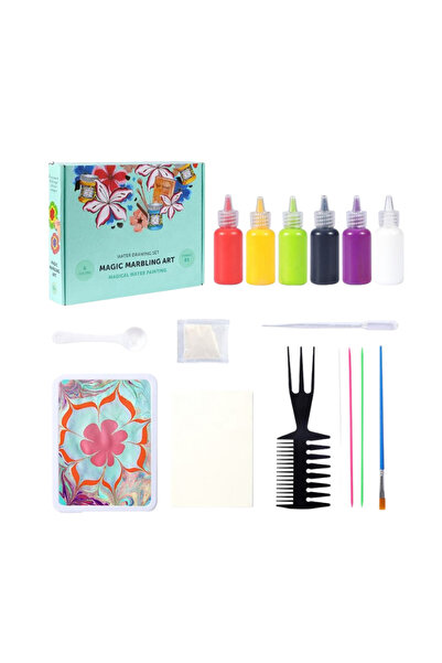 OEM Set de pictură cu marmorare în apă cu accesorii, joc creativ pentru copii, 6+
