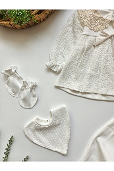 GizaKids 100% Cotton Baby Girl Newborn 5 Piece Hospital Discharge Set