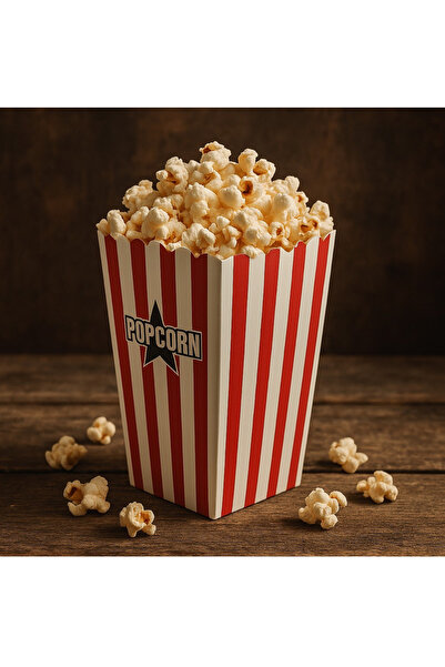 Poros Store Popcorn Kutusu ( Mısır , Cips Kutusu ) 8 adet Maxi Boy