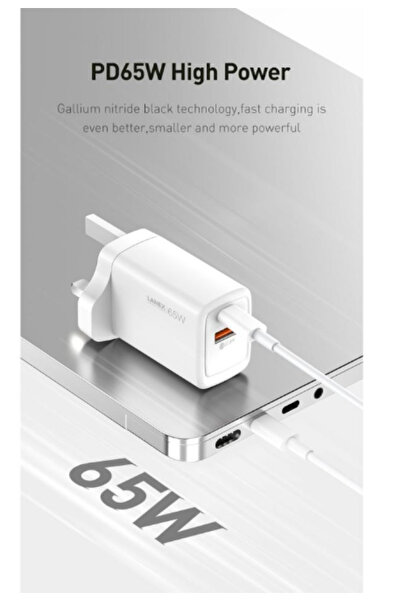 Lanex Lanix 65W Wall Charger with Type-C and USB Ports