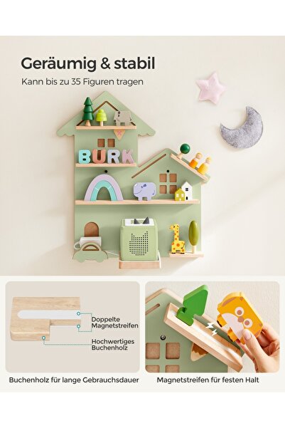 SONGMICS Toy storage shelf Green 55.8x18x60 cm