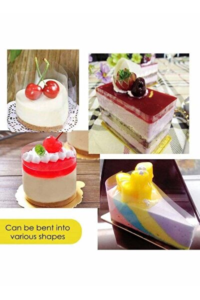 Generic Cake Collar Transparent Decorative Film DIY Mousse Cake Strip 2.4in x 394in