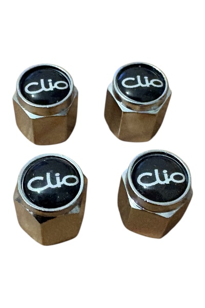 İKTUNING RENAULT CLİO LOGO METAL SİYAH RENK 4 ADET SİBOP KAPAK