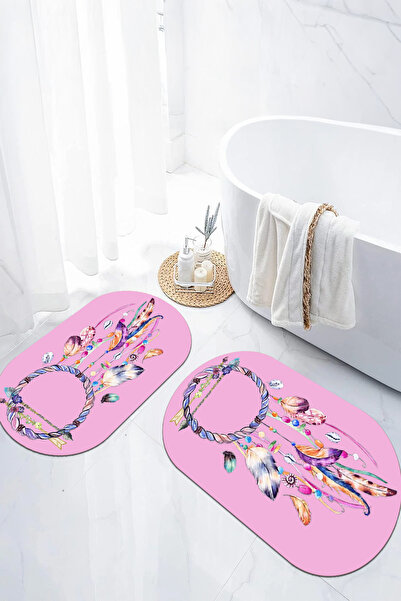 EVİMSEN طقم مقعد مرحاض رقمي بقاعدة مضادة للانزلاق وقابلة للغسل وملونة على شكل...