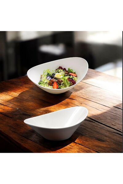 LANDREEN Premium melamine salad bowl/serving dish, set of 2